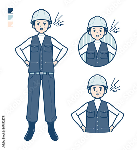 simple work wear middle man_anger