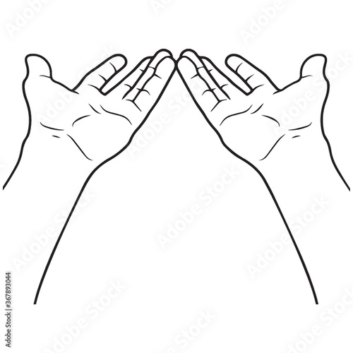 outstretched hands