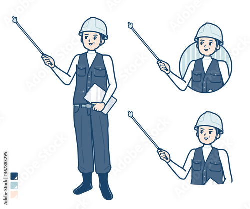 simple work wear middle man_pointing-stick-A