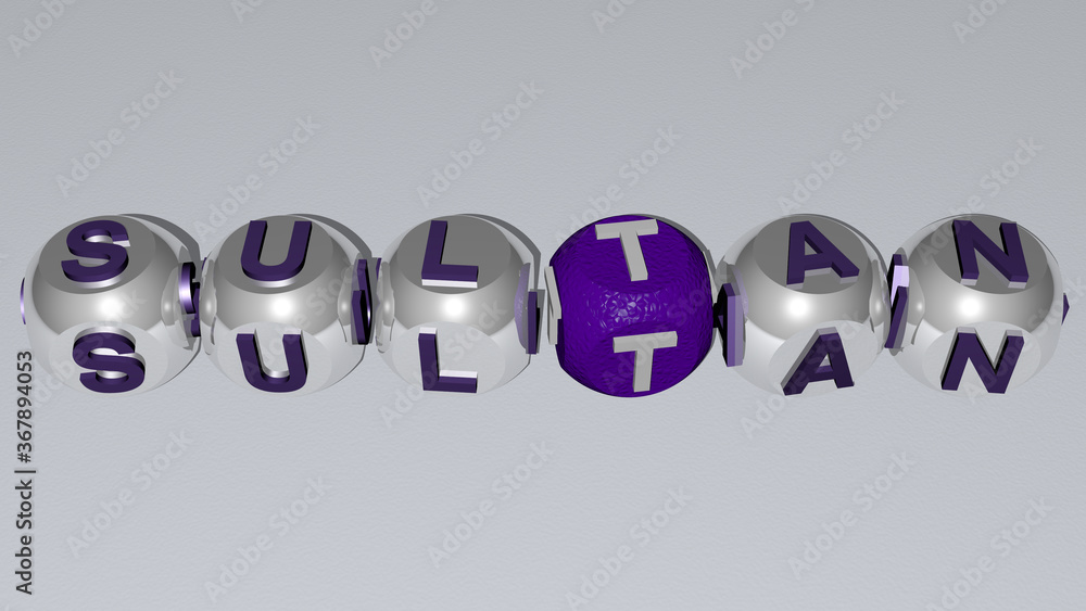 SULTAN combined by dice letters and color crossing for the related meanings of the concept. mosque and architecture SULTAN combined by dice letters and color crossing for the related meanings of the concept. mosque and architecture