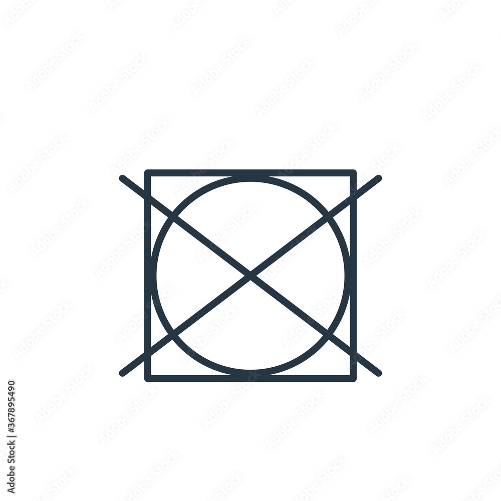 Do not tumble dry icon outline style Royalty Free Vector