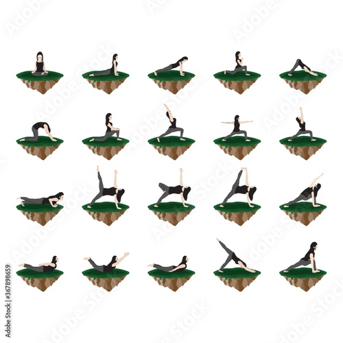 woman practicing yoga