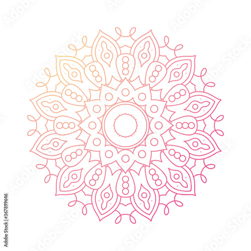 decorative floral pink mandala ethnicity artistic icon