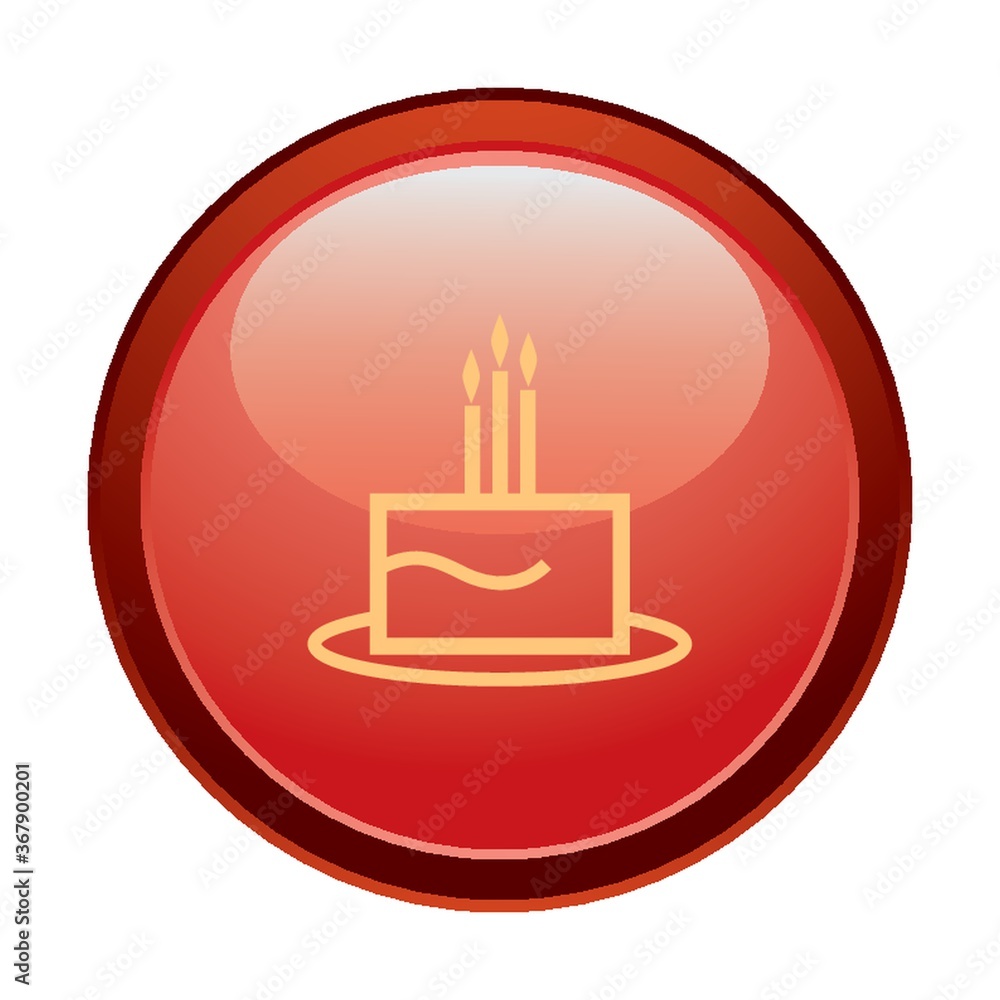 Obraz premium birthday cake button