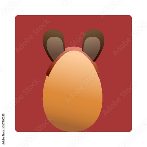 egg wearing animal headband