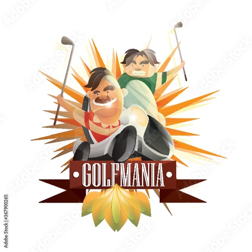 golf mania label design