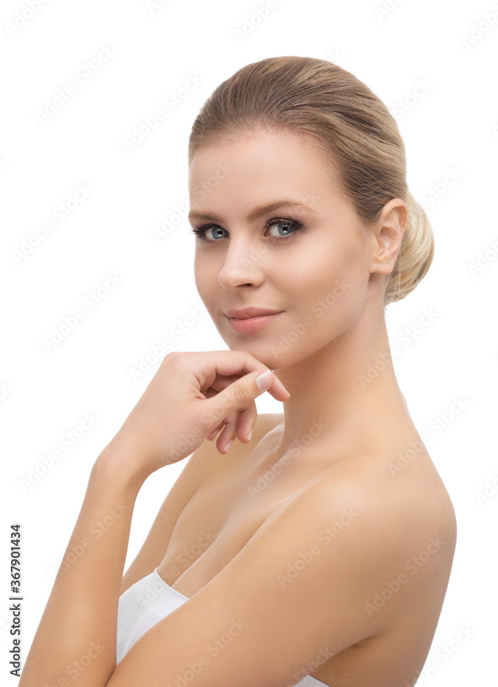 Face of a beautifyl girl isolated on white background Face of a beautifyl girl isolated on white background