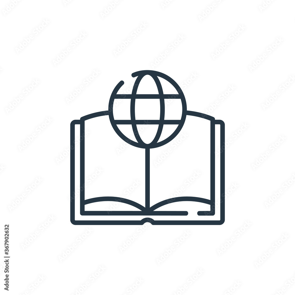 encyclopedia icon vector from books and literature concept. Thin line  illustration of encyclopedia editable stroke. encyclopedia linear sign for  use on web and mobile apps, logo, print media. vector de Stock