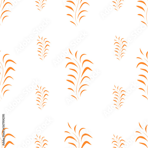 Floral design Seamless orange with white background. Vector illustration pattern 