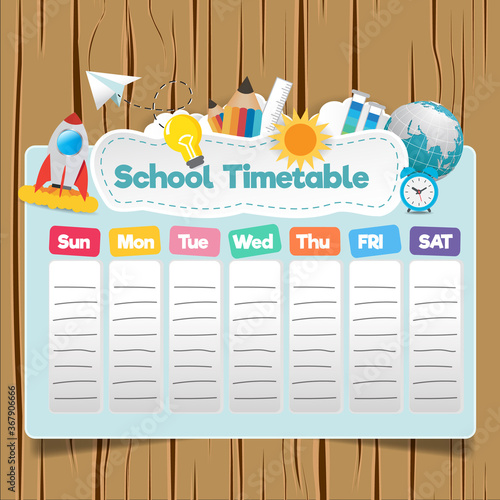 School timetable template