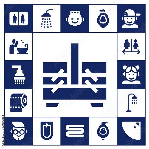 restroom icon set