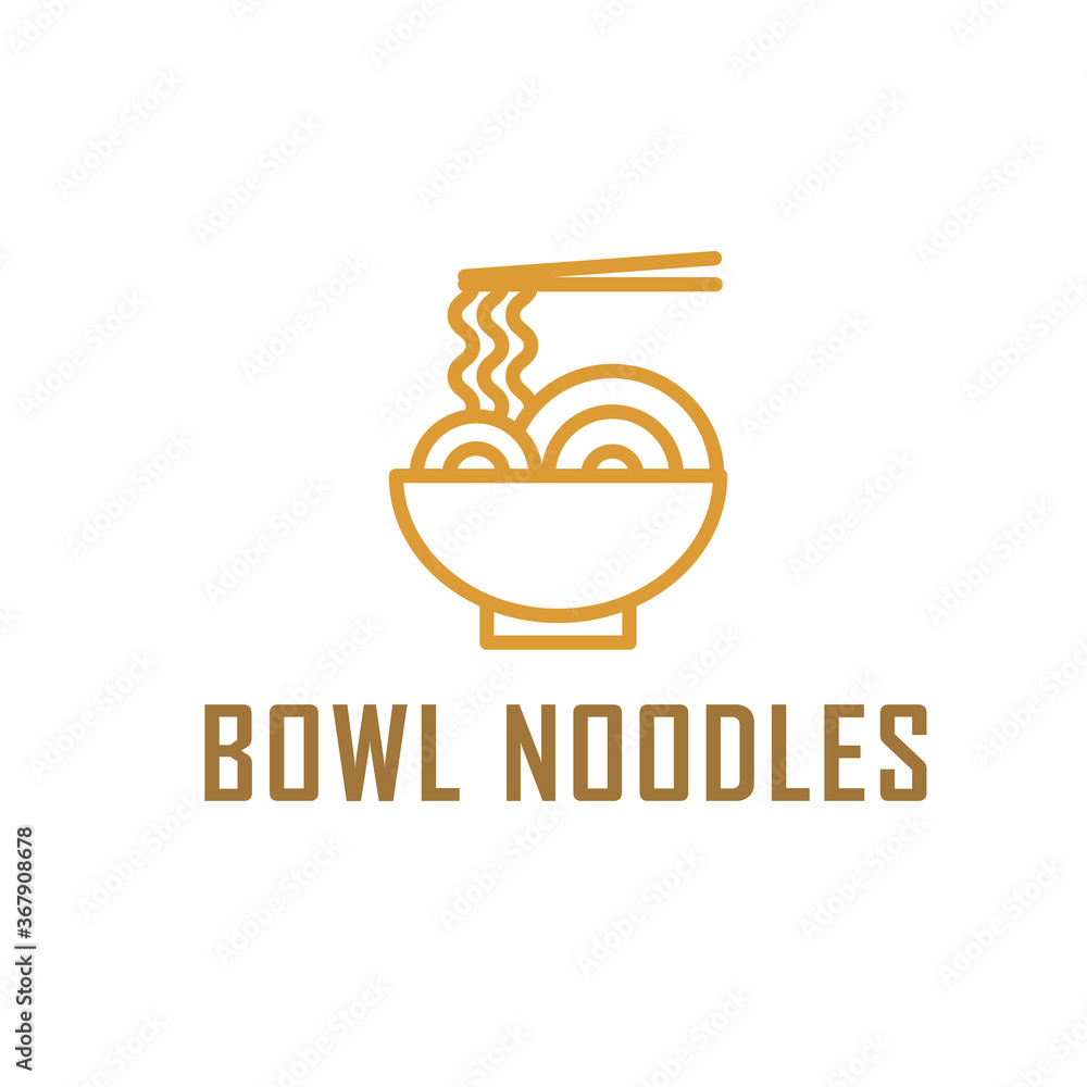 bowl noodles logo design bowl noodles logo design