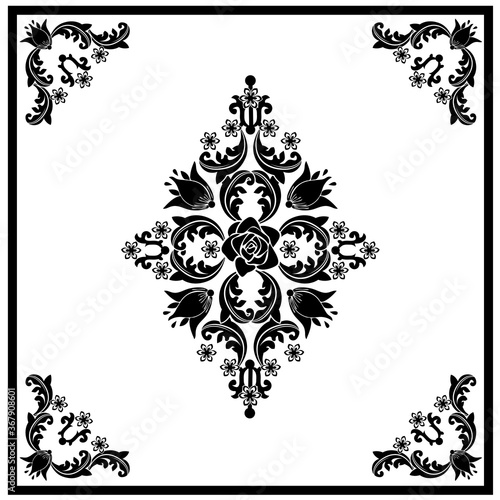 design element frame vintage flourishes background