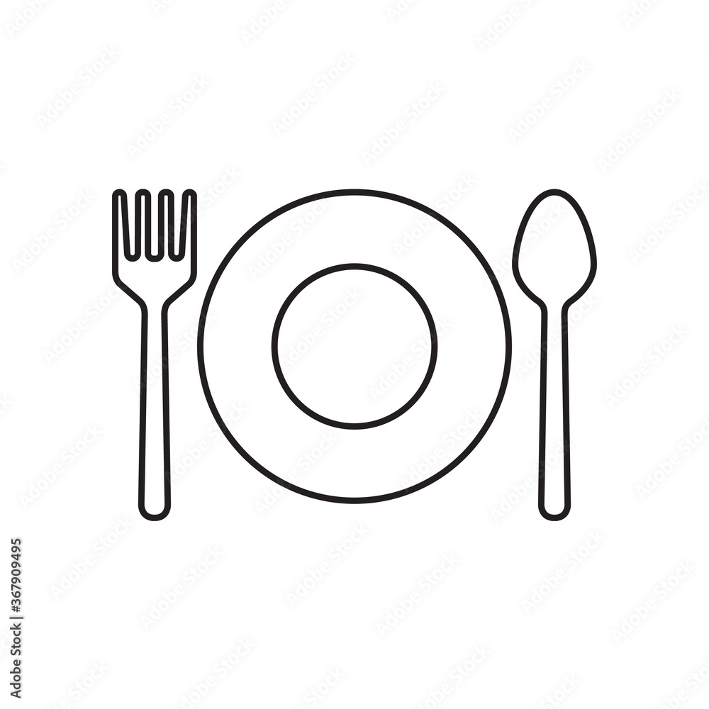 Tableware icon vector illustration. Tableware icon vector illustration.