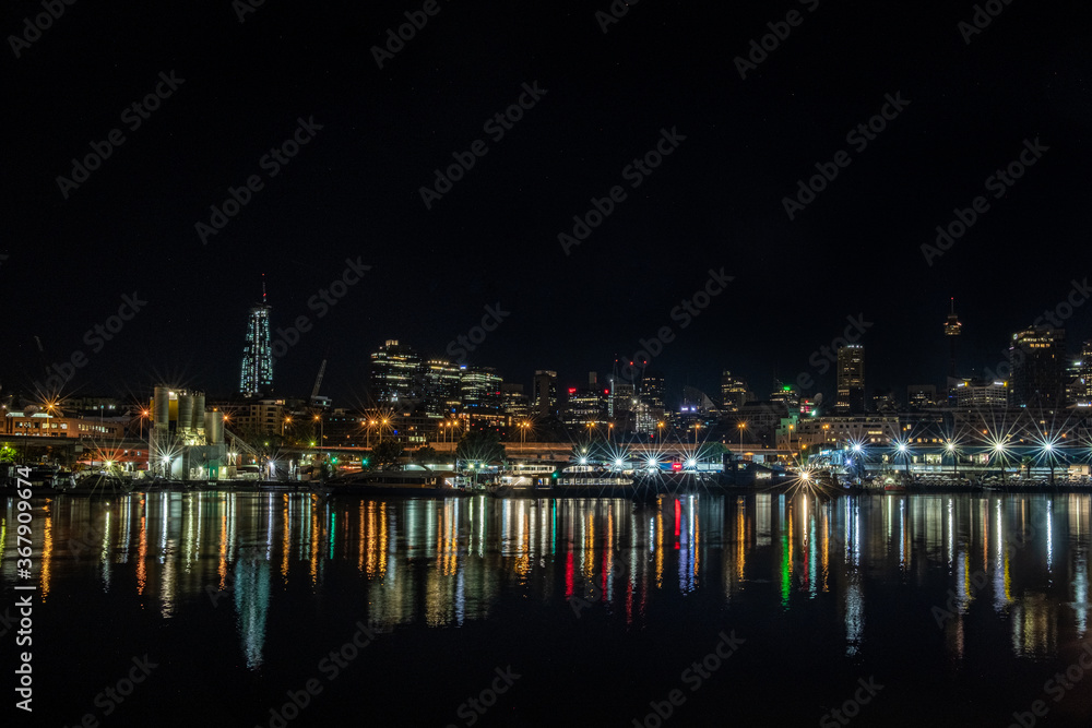 city and reflection of the bay 