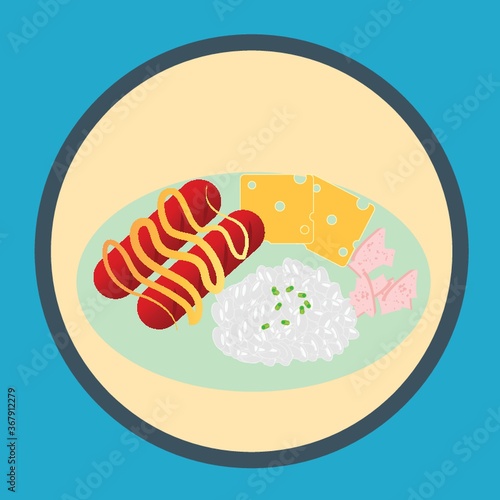 rice with sausages