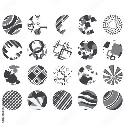 set of abstract icons