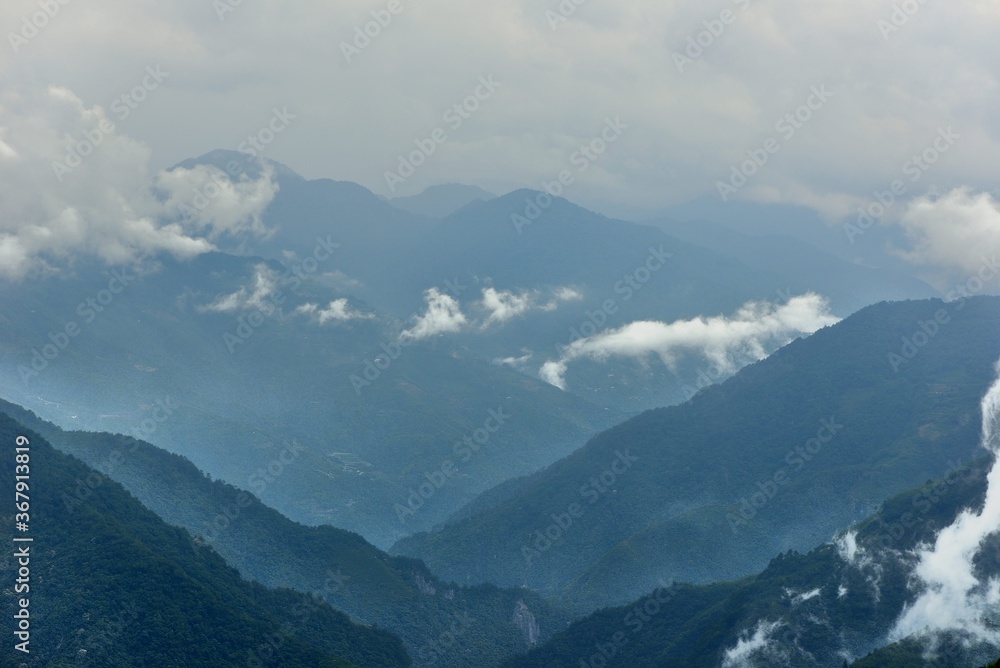 Fototapeta premium Mountain landscape-Mountain View Resort in the Hsinchu,Taiwan.