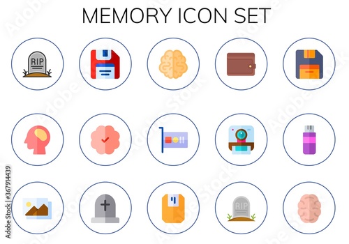 memory icon set