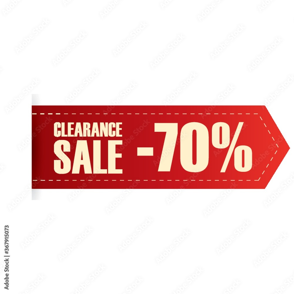 clearance sale label