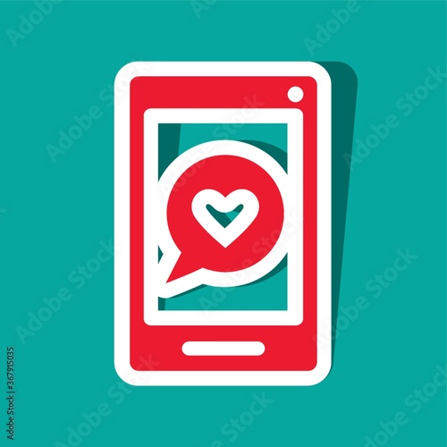 mobile with speech bubble