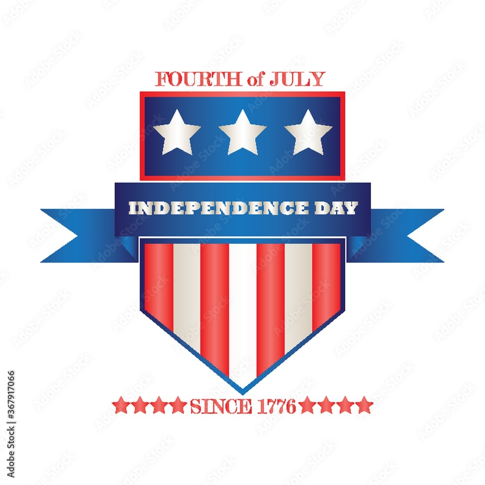 usa independence day label