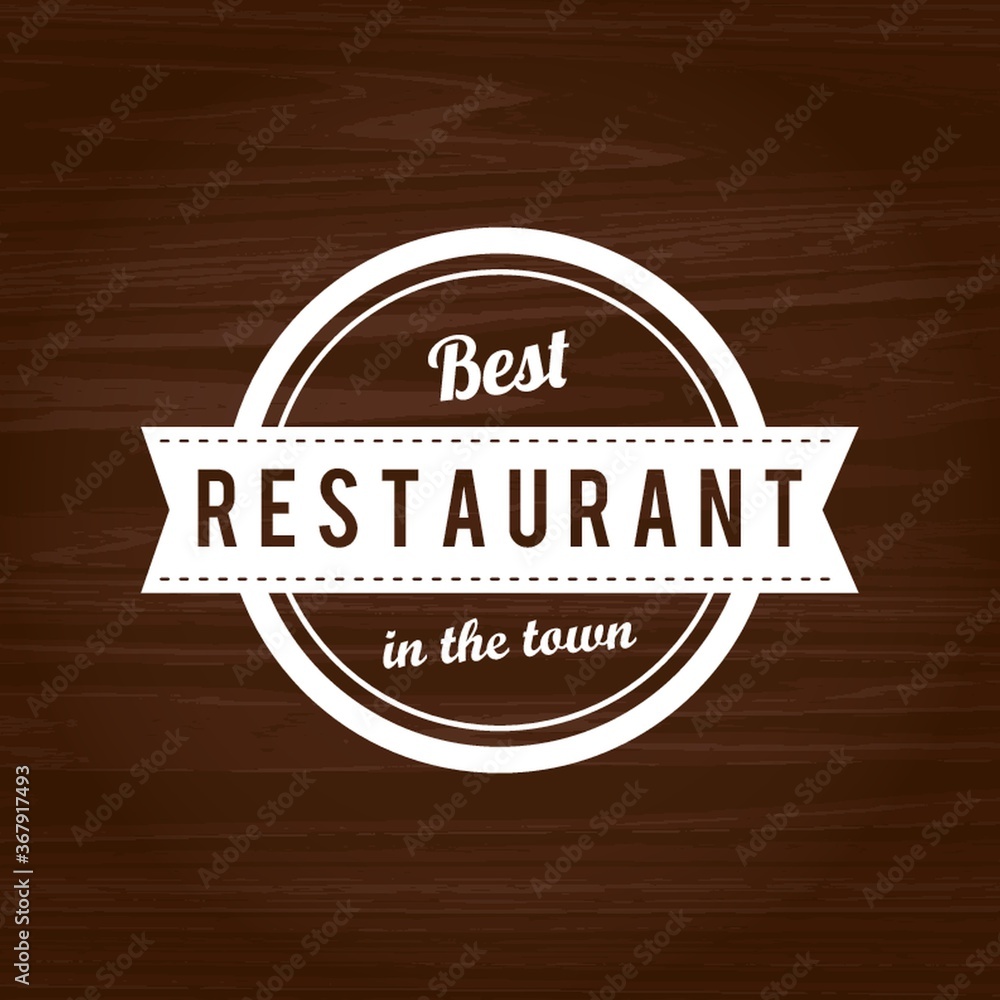 Fototapeta premium best restaurant in the town text