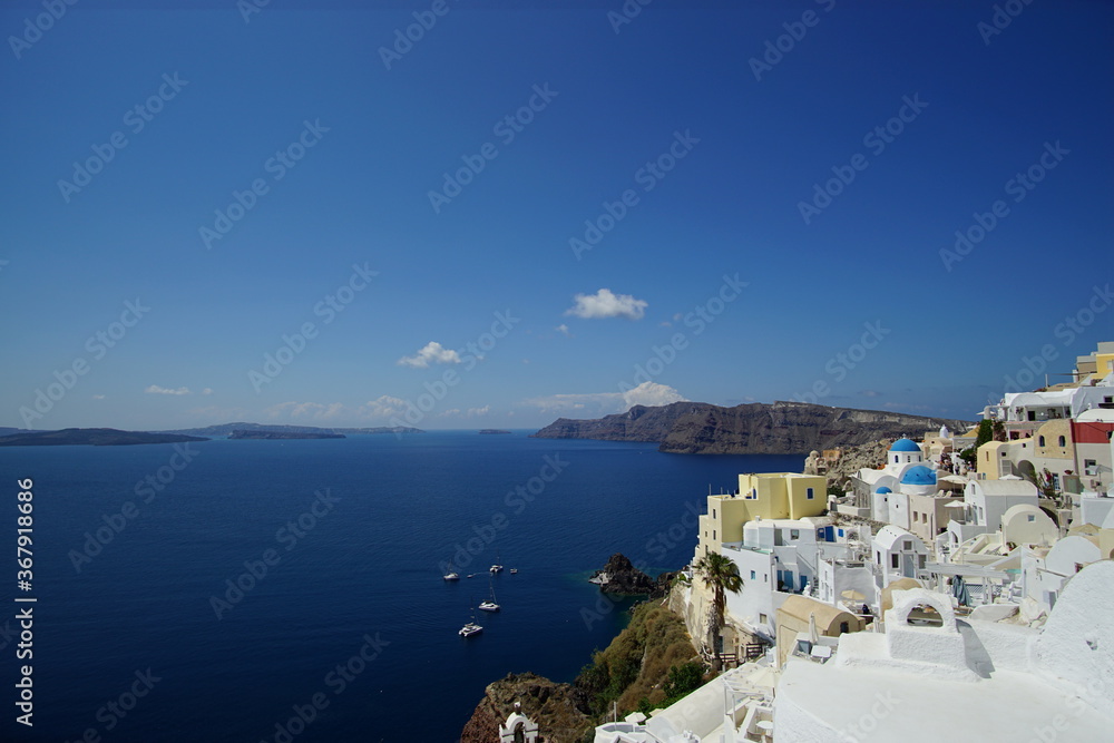 Obraz premium beautiful landscape of the sea in santorini island in Greece, Europe