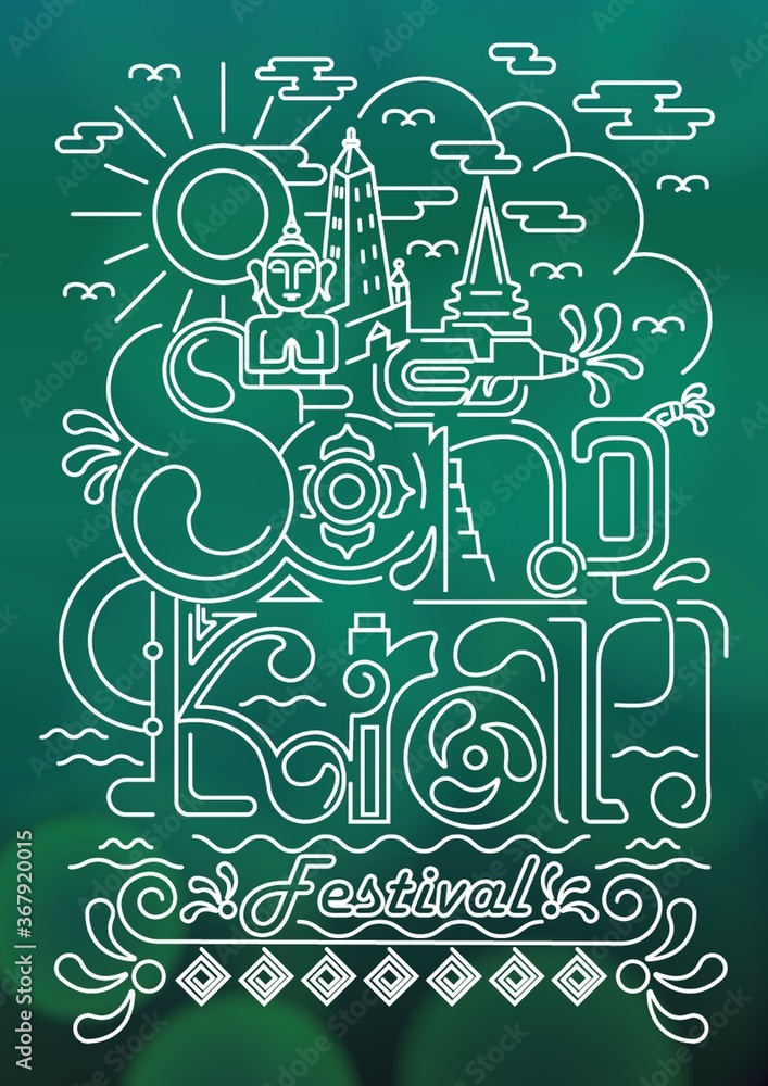 Obraz premium songkran icons