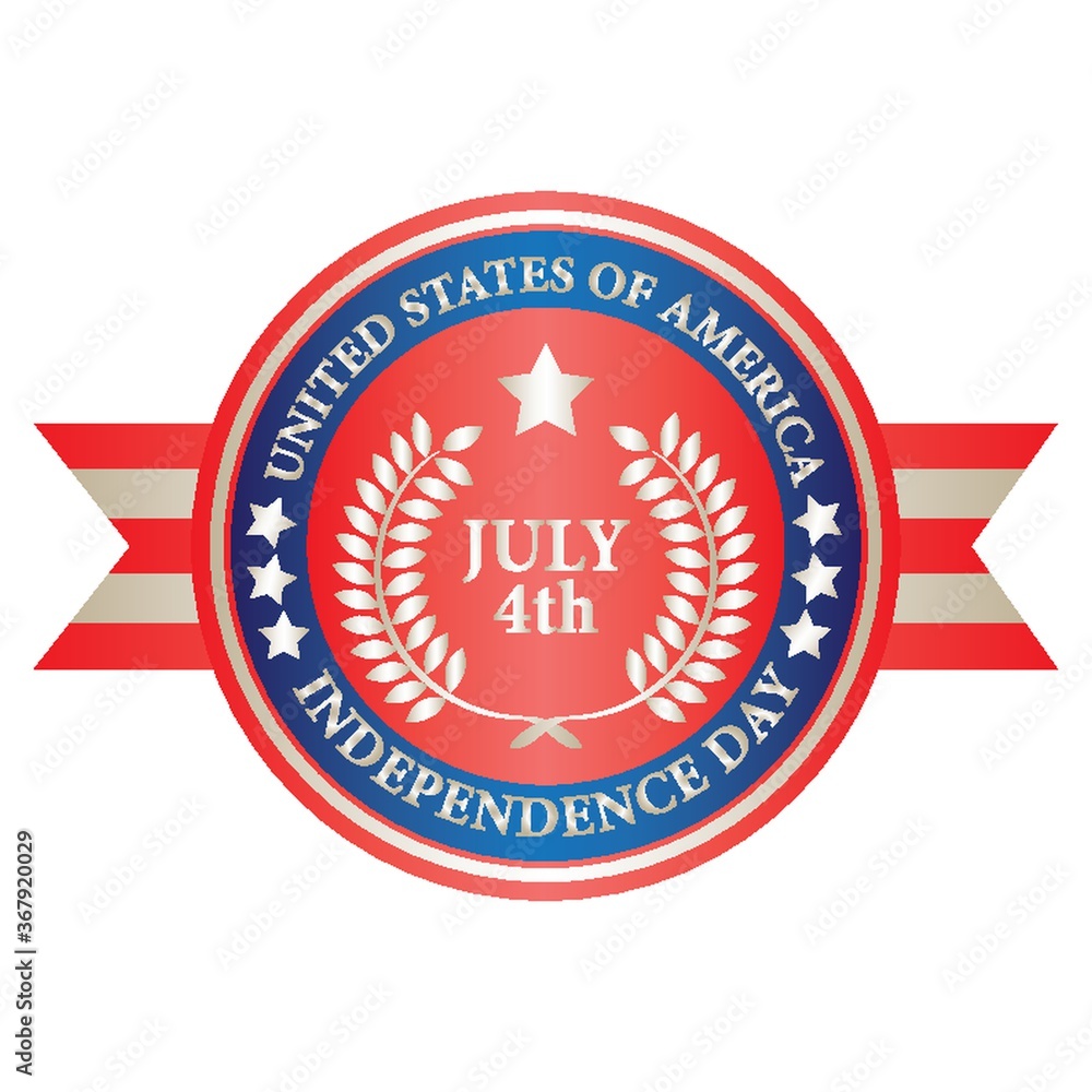 Obraz premium usa independence day label