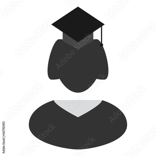 woman with mortar board