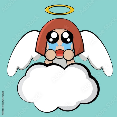 angel with crying expression