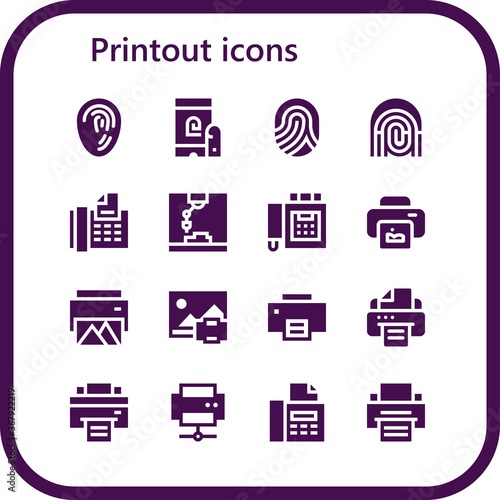 printout icon set