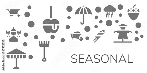 seasonal icon set