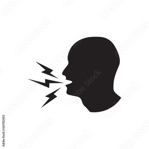 silhouette of a man shouting