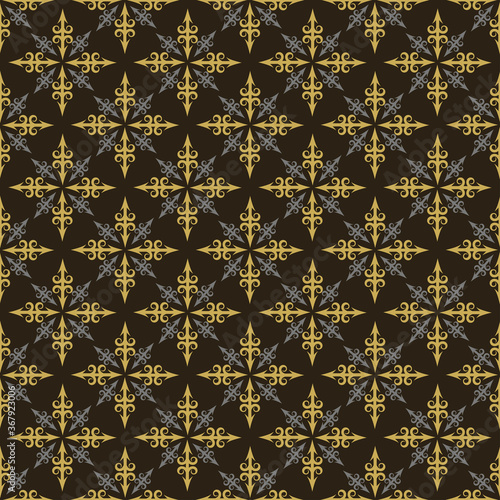 Abstract background pattern. Modern wallpaper texture. Seamless geometric patterns Black, grey  and gold colors. Perfect for fabrics, covers, patterns, posters, interior designs or wallpapers. Vector