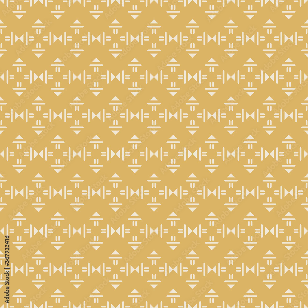 Background pattern. Decorative wallpaper texture. Seamless geometric patterns Gold and white color. Perfect for fabrics, covers, patterns, posters, interior designs or wallpapers. Vector background