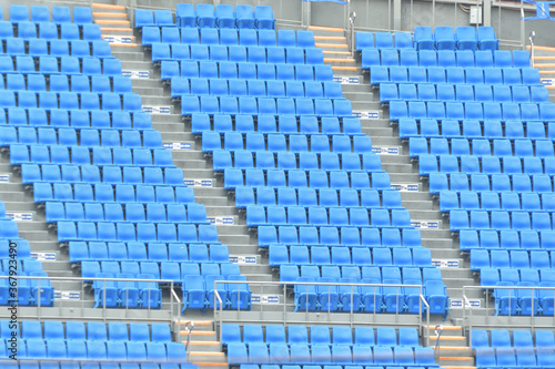 スタジアムの無観客席