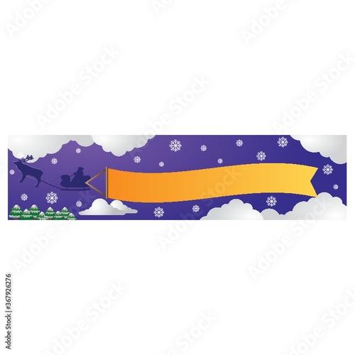sledge with banner