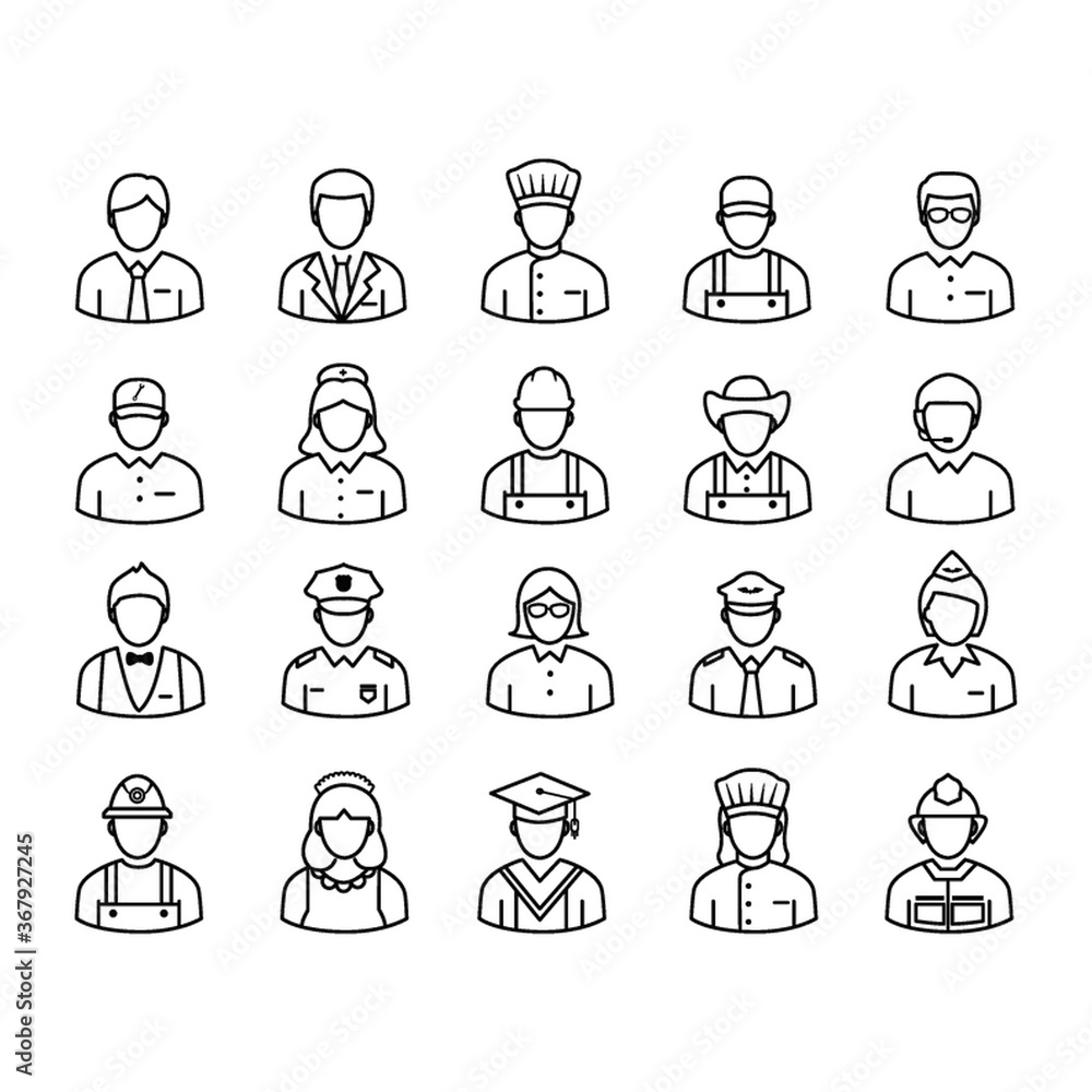 set of professional people set of professional people