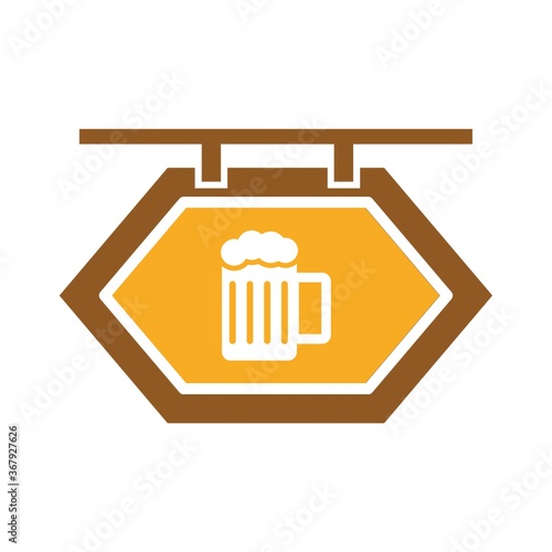 wooden pub sign