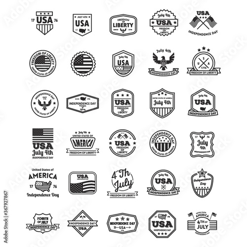 usa independence day labels collection