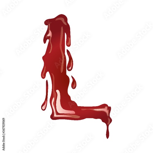 letter l with dripping blood