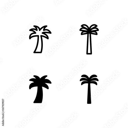 Palm Tree Icon Logo Vector Symbol.