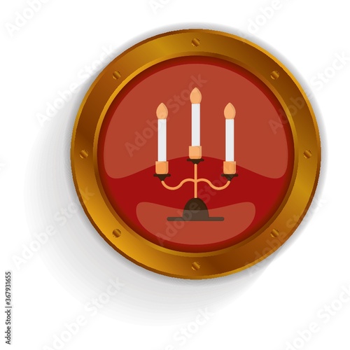 burning candles button