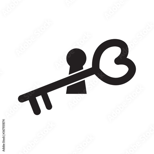 keyhole with a key
