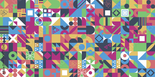 Abstract vector pattern design in Geometric flat style for web banner, business presentation, branding package, fabric print, wallpaper