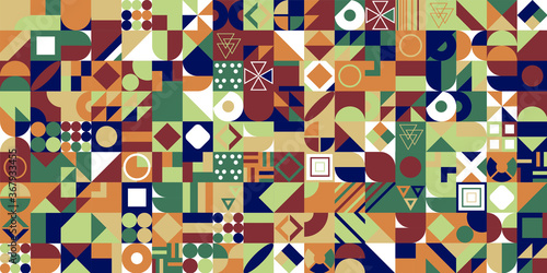 Abstract vector pattern design in Geometric flat style for web banner, business presentation, branding package, fabric print, wallpaper