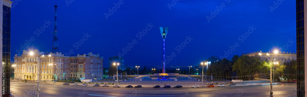 Rostov-on-Don - view of the Theater square and the Stele. 
