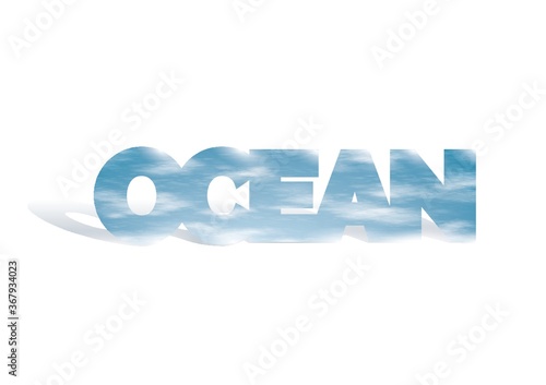 double exposure of ocean and water